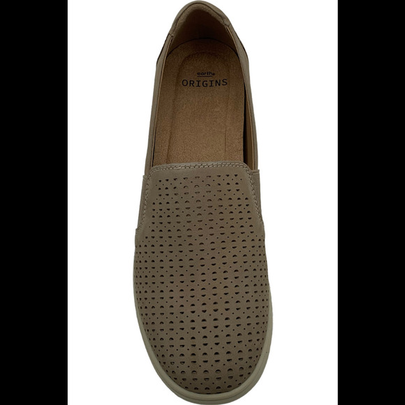 Earth Origins Leather Slip-On Casual Sneakers Elin Coco - Wide - Picture 4 of 4